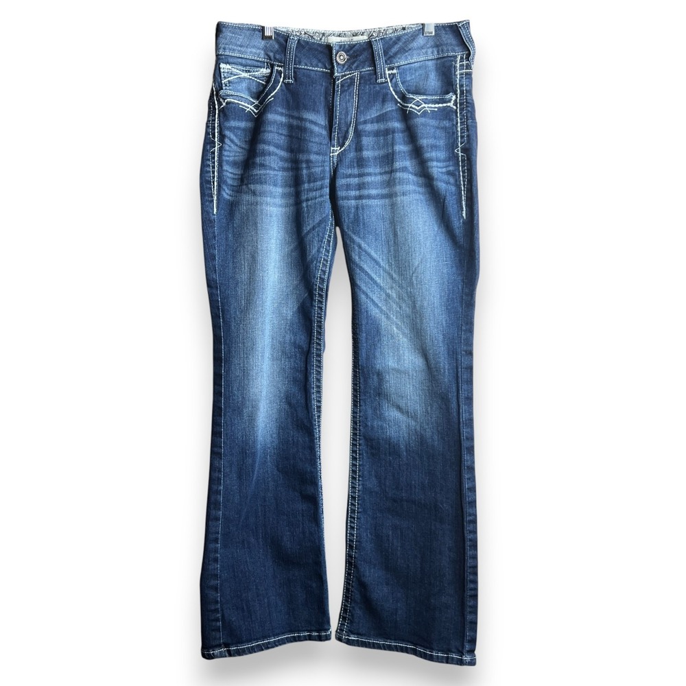 Ariat Women's Boot Cut Jeans - Dark Blue Denim